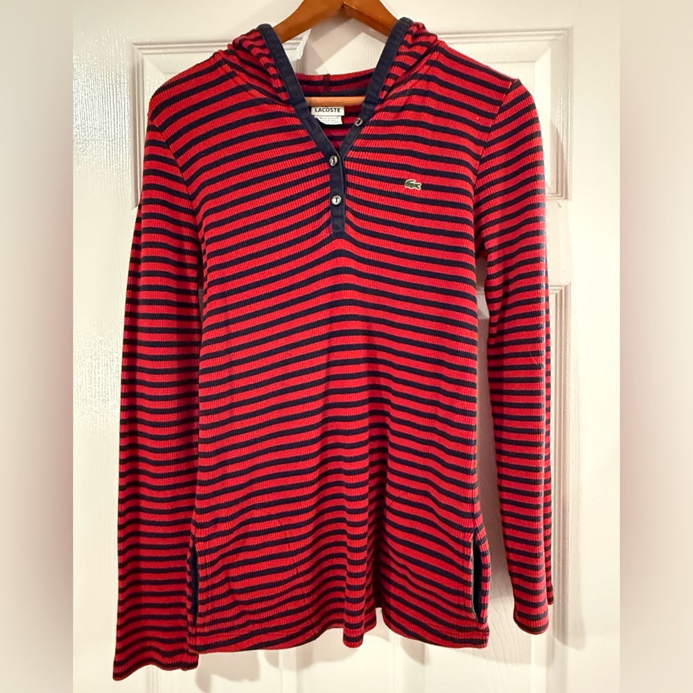 Lacoste Henley waffle hoodie